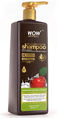 WOW Skin Science Apple Cider Vinegar Shampoo - 1L / 33.81 fl oz (Pack of 500ml x2)