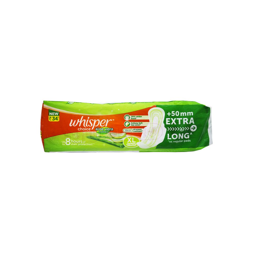 Whisper Choice Aloe Vera XL - 6 Pads