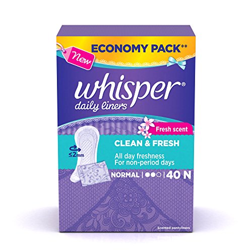 Whisper Clean and Fresh Daily Liners - 40 Count
