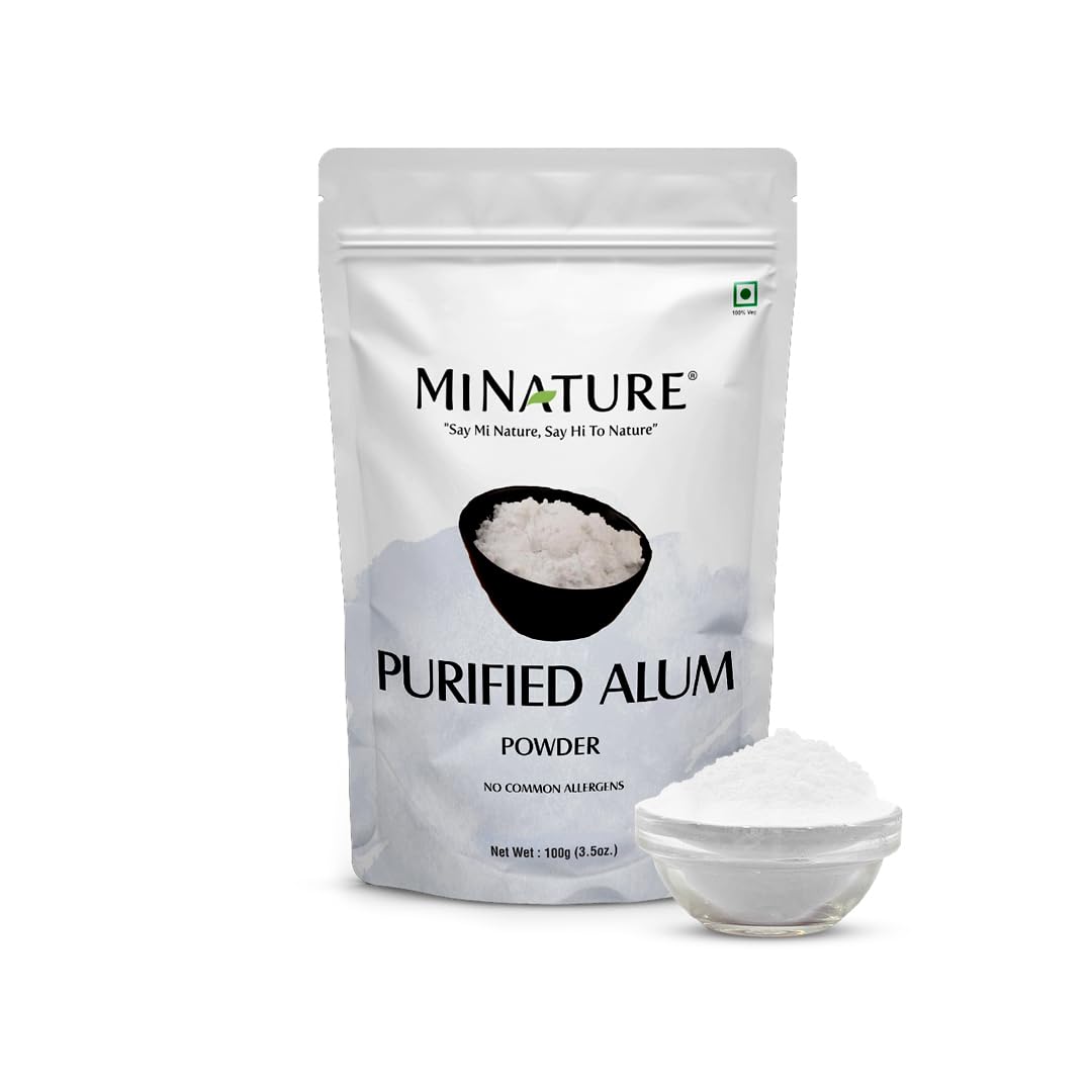 minature Purified Fitkari Alum powder (phitkari) for Skin Care |Water Purify| Pure Alum powder |Cruelty Free (100gm)