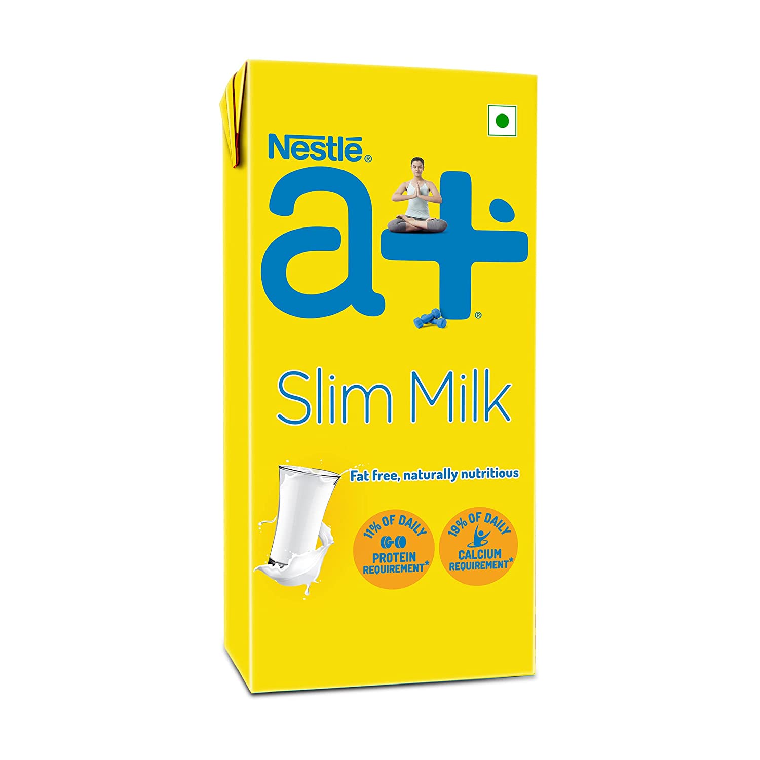10x Nestle a+ Slim Fat Free Milk , Pack of 10 - 10KG (1Ltr x 10)