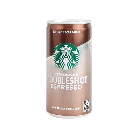 4x Starbucks DoubleShot Espresso + Milk Cold Coffee (No Added Sugar) - Pack of 4 - 200ml each