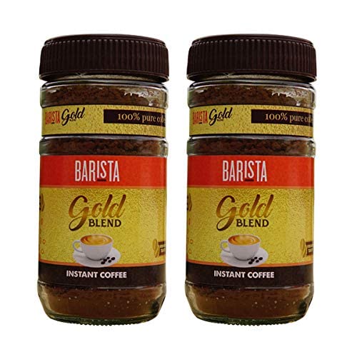 Barista Coffee, Instant Coffee, Coffee Powder - 2 x 100g Glass jar, Pack of 2