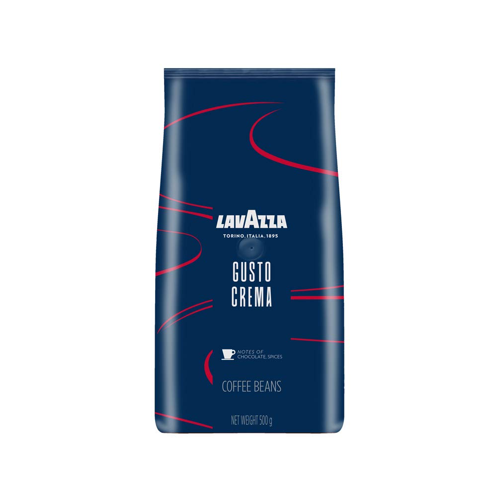 Lavazza Gusto Crema, Roasted Coffee Beans, 500g, Bag