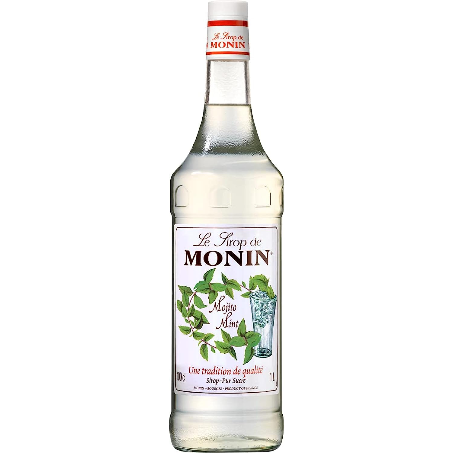 Monin Mojito Mint Flavoured Syrup, White, Large, 1000 ml