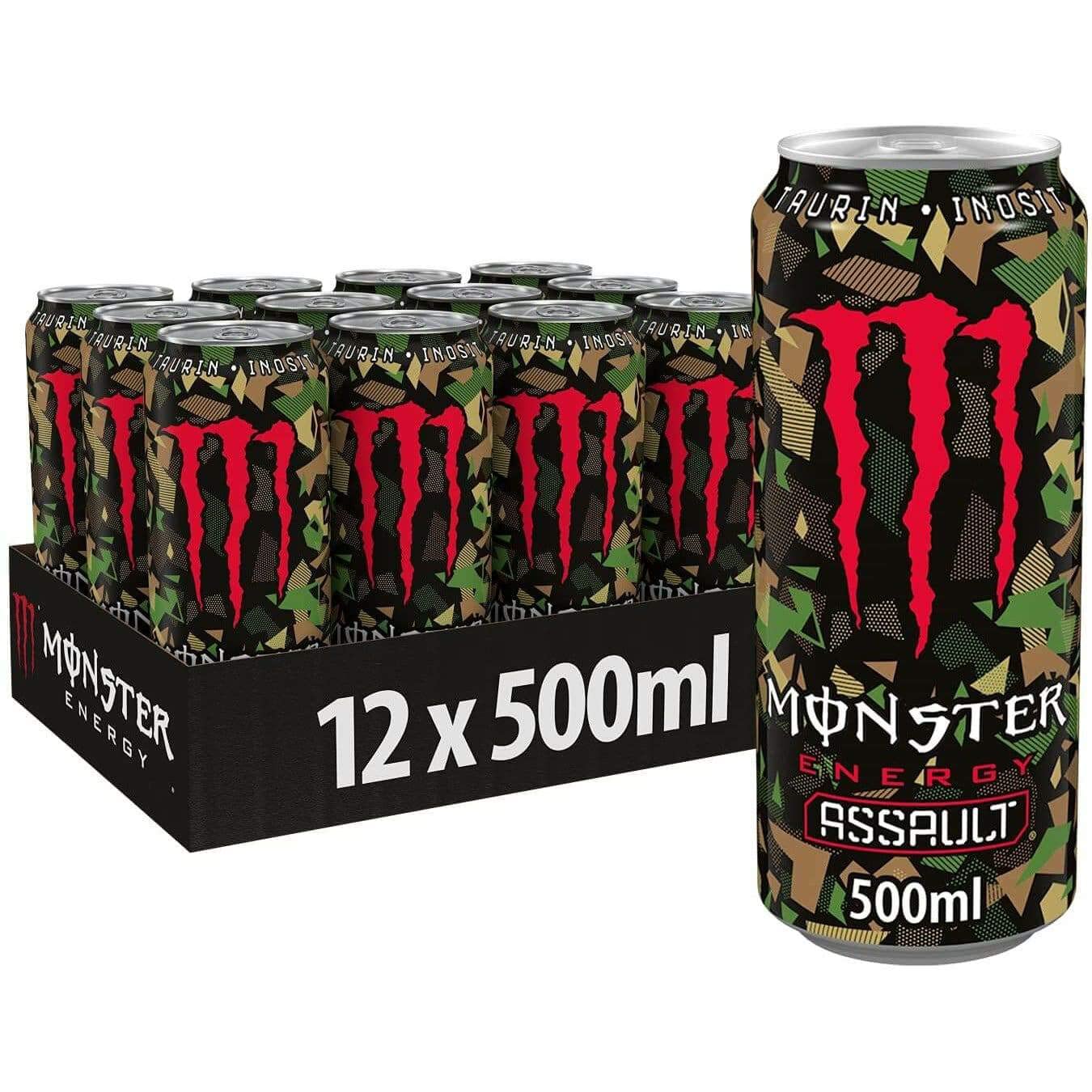 Monster Assault Apex Legends Edition Energy Drink 500ml (Pack of 12 cans)