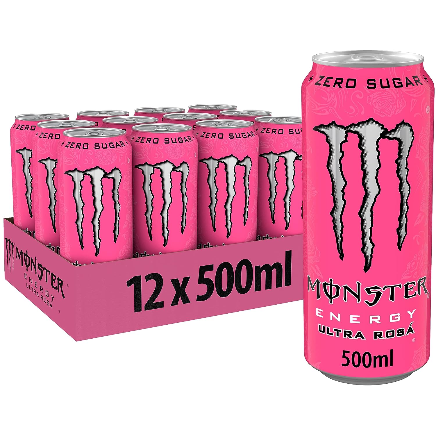 Monster Ultra Rosa, Energy Drink - Grapefruit Flavor  500ml (Pack Of 12)