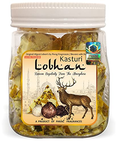 Parag Fragrances Kasturi Loban 250Gm (Loban with Musk Oil) à¤•à¤¸à¥à¤¤à¥‚à¤°à¥€ à¤²à¥‹à¤¬à¤¾à¤¨ à¥¨à¥«à¥¦ à¤—à¥à¤°à¤¾à¤® Loban / Benzoin Enriched with Kasturi Oil / Best for Home Fragrance, Air Purifiring & Religious Use
