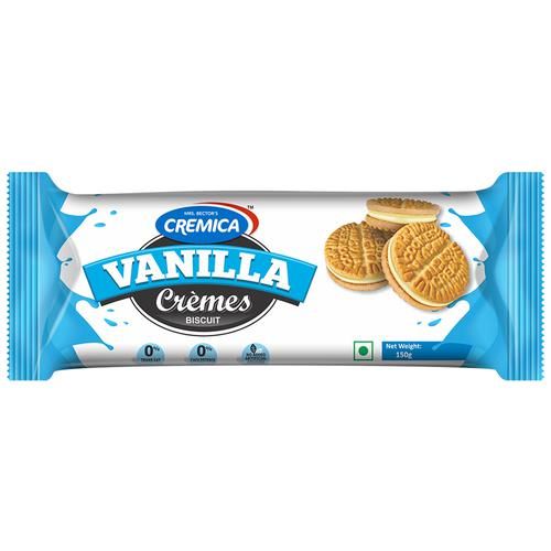 10x Cremica Cream Biscuit - Vanilla Cream, 150 g each, Pack Of 10