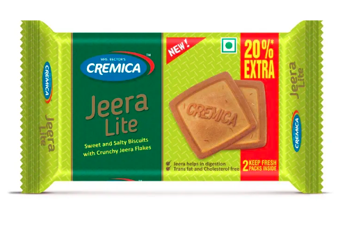 10x Mrs Bectorâ€™S Cremica Jeera Lite Biscuits, 76GM each, Pack Of 10