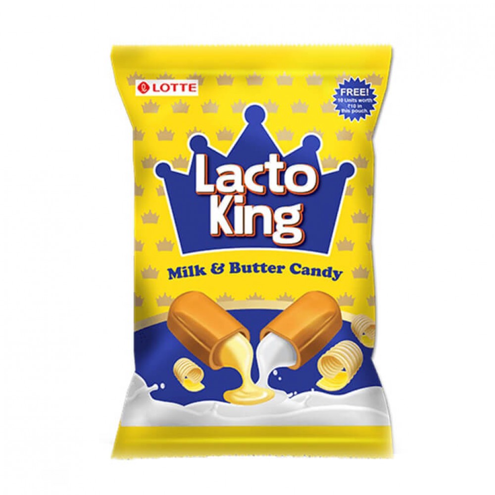 2x Lotte Lacto King - Milk & Butter Candy - 418g each (Pack of 2)