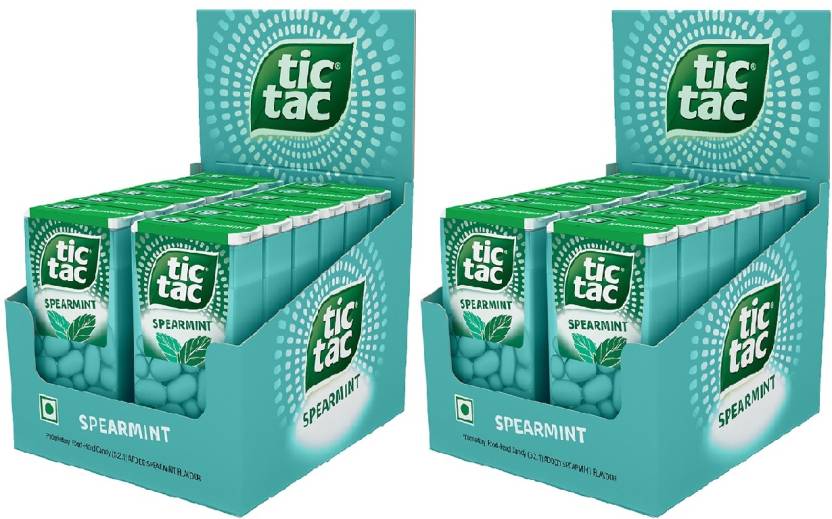 2x Tic Tac Spearmint Pack of 2 Spearmint CandyÂ - Pack of 2  (156 g each)