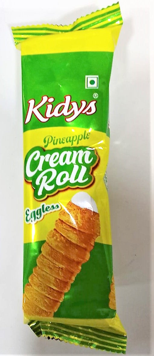 48x Kidys Pineapple Cream Roll Eggless,  Pack of 48 (35g each)