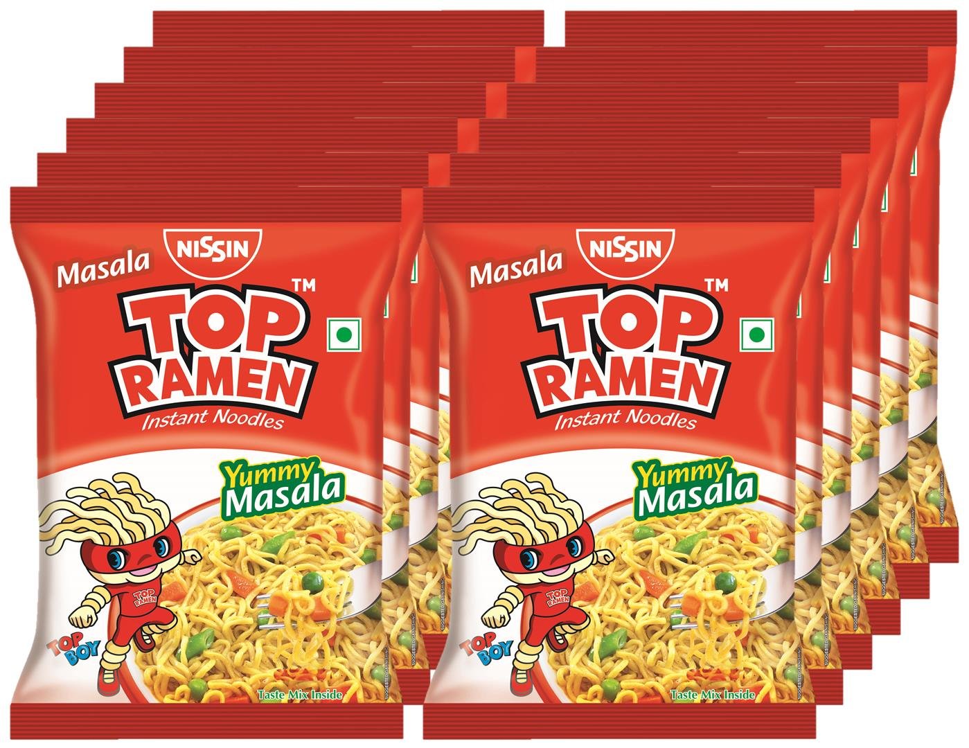 50x Top Ramen Noodles - Masala, Pack of 50 (60 g each)