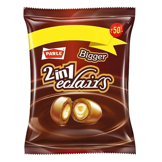 5x Parle Bigger 2in1 Eclairs, Pack of 5 - 198g each