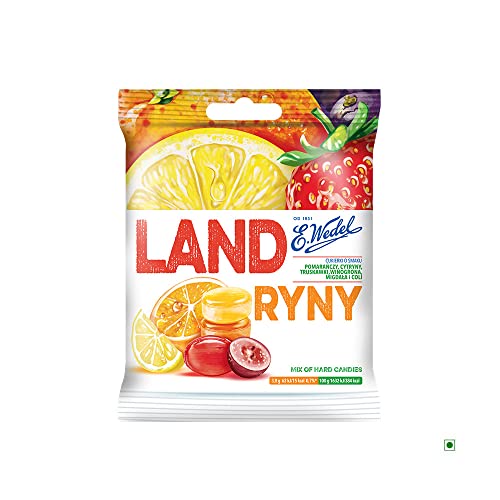 5x Wedel Fruit Drops Hard Candies 90g each - Pack of 5