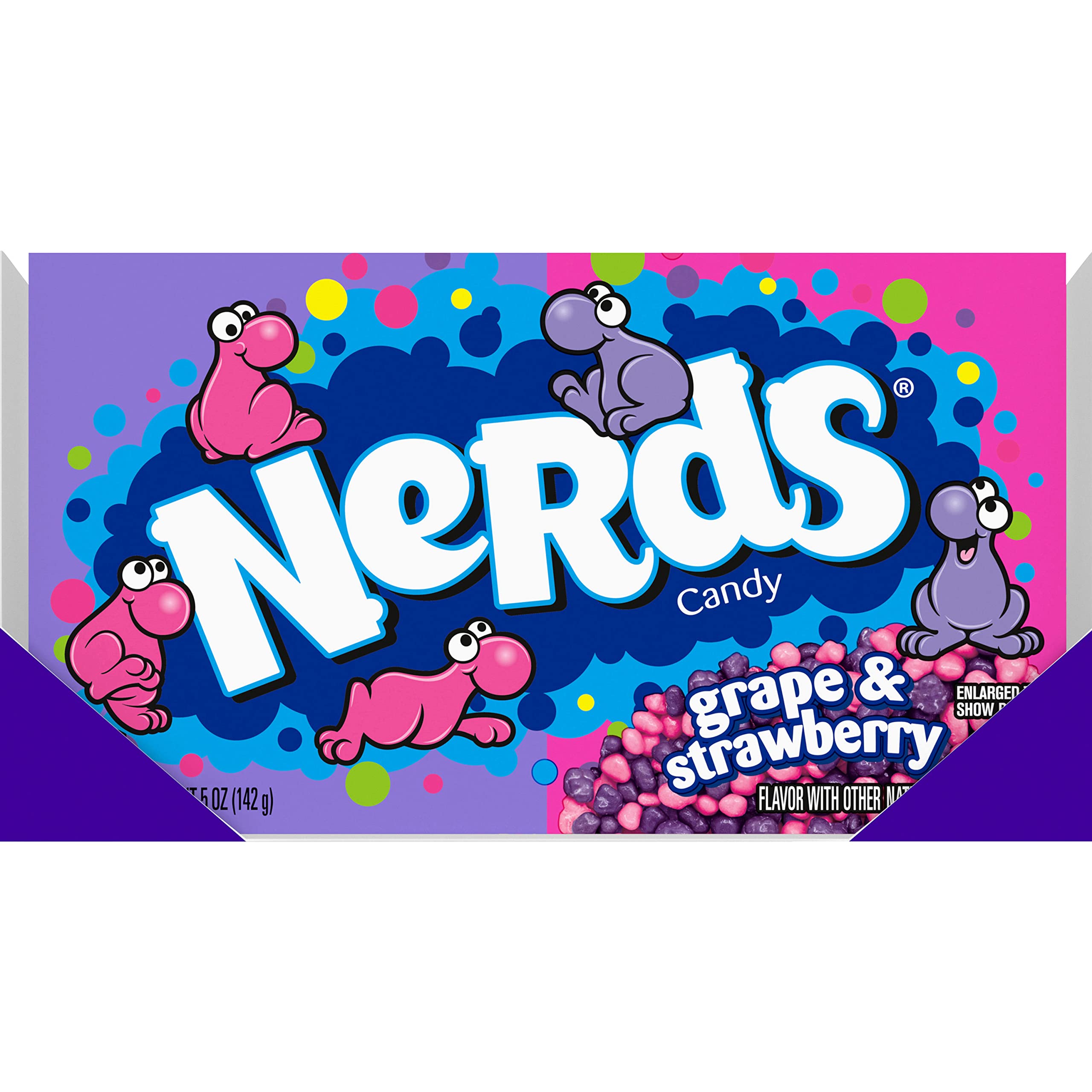 8x Wonka for The Love of Nerds Gotta Have Grape & Seriously Strawberry Candy, 141 g each - Pack of 8