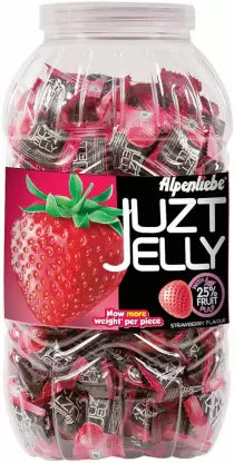 Alpenliebe Juzt Jelly, Strawberry Flavour Jar, 760 g, 200 pc