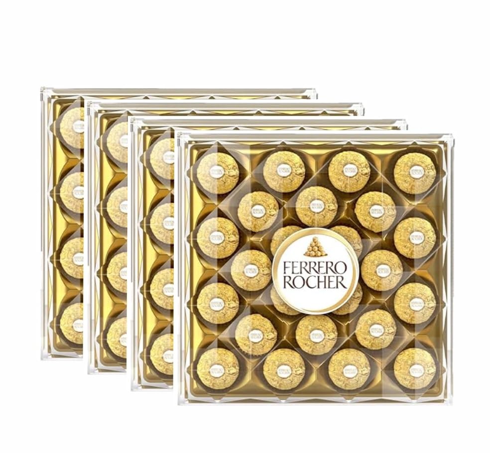 Ferrero Rocher Premium Chocolates 24 Pieces, 300 gm (Pack of 4)
