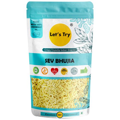 Let's Try Sev Bhujia Snacks - Crispy, Crunchy, High In Quality, 250 g