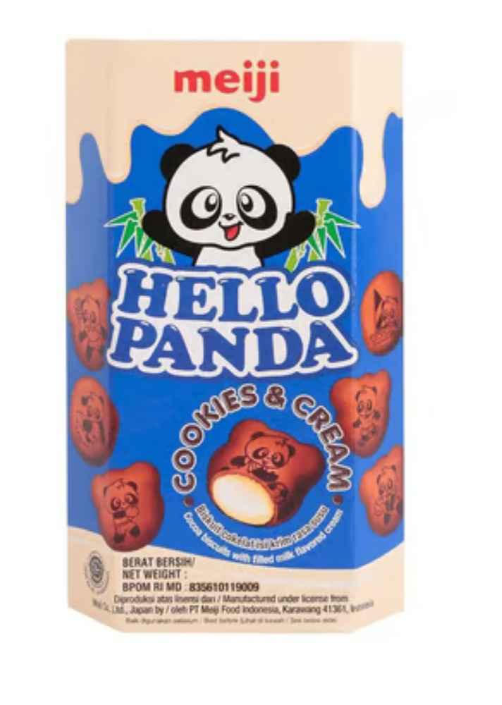 Meiji Hello Panda Cream Center Filled Biscuits 45G