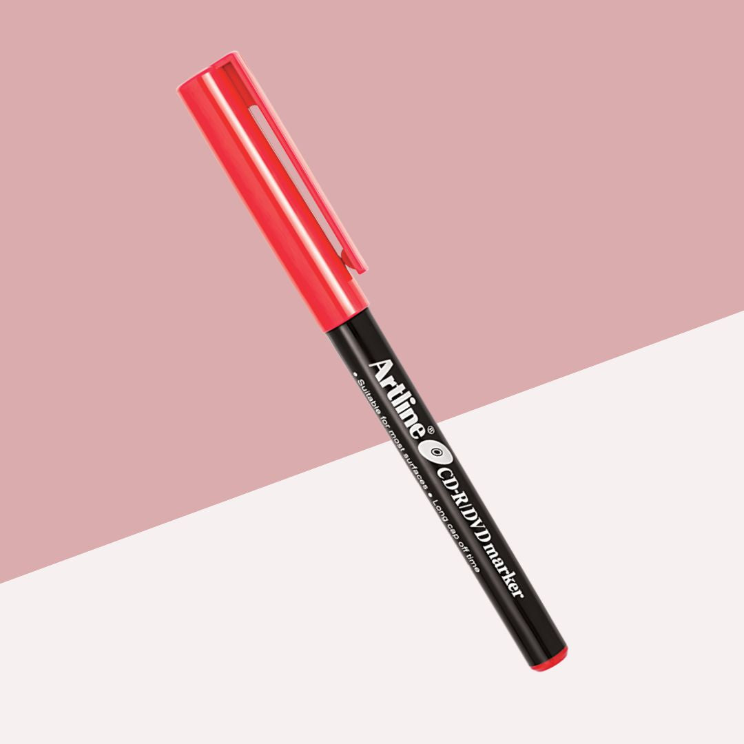 Artline CD/DVD Marker - Red ( Pack of 1 )