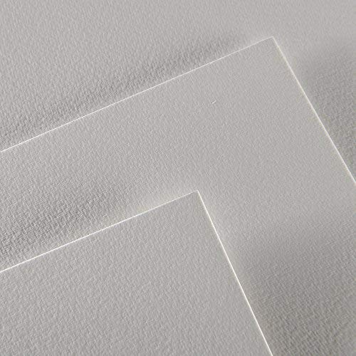 Canson Montval Watercolour 300 GSM Cold Pressed 50 x 65 cm Paper Sheets(White, 10 Sheets)