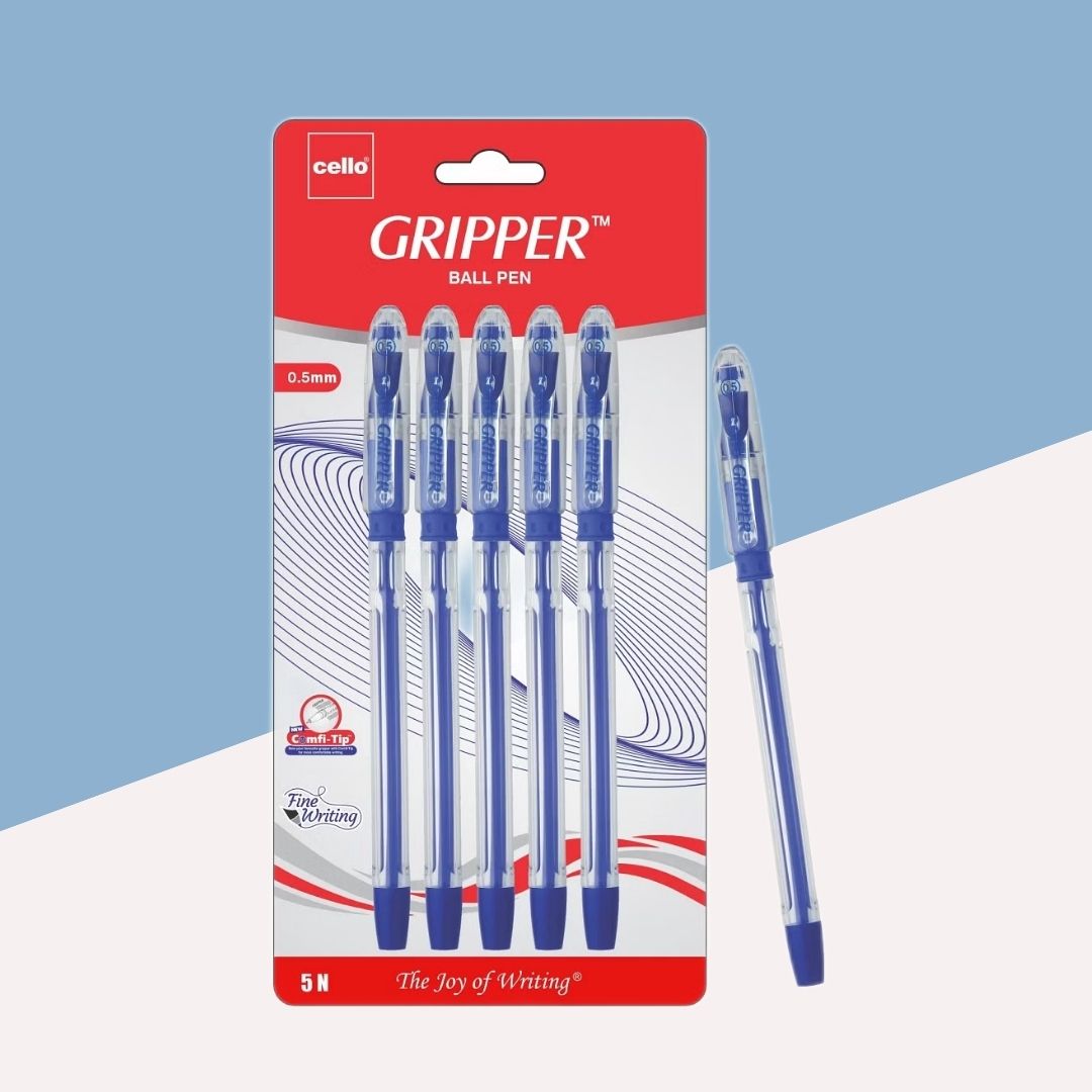 Cello Gripper Ball Pen â€“ Blue ( Pack of 1 )