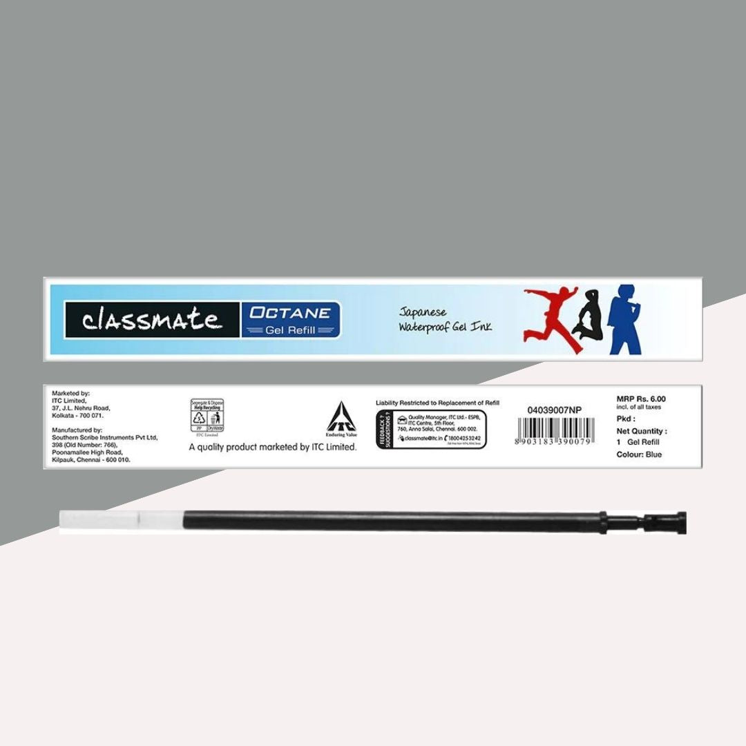 Classmate Octane Gel Refill â€“ Black ( Set of 5 )