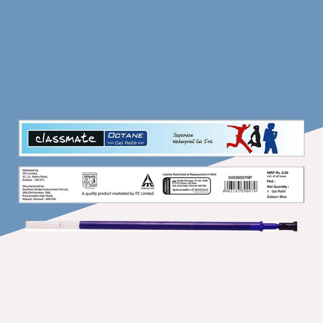 Classmate Octane Gel Refill â€“ Blue ( Set of 5 )