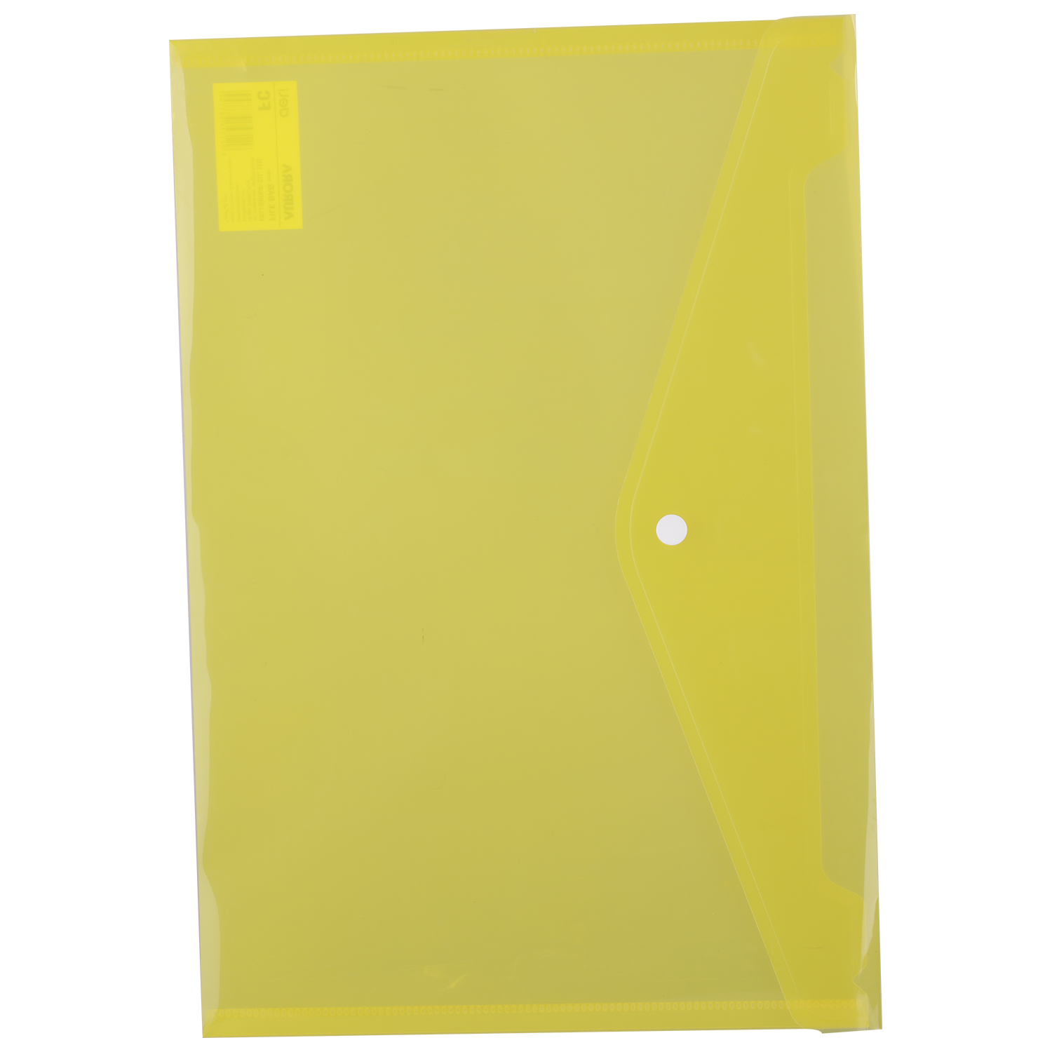 DELI W38165 FILE BAG SNAP FC 2C TPT 10 T - Color May Vary