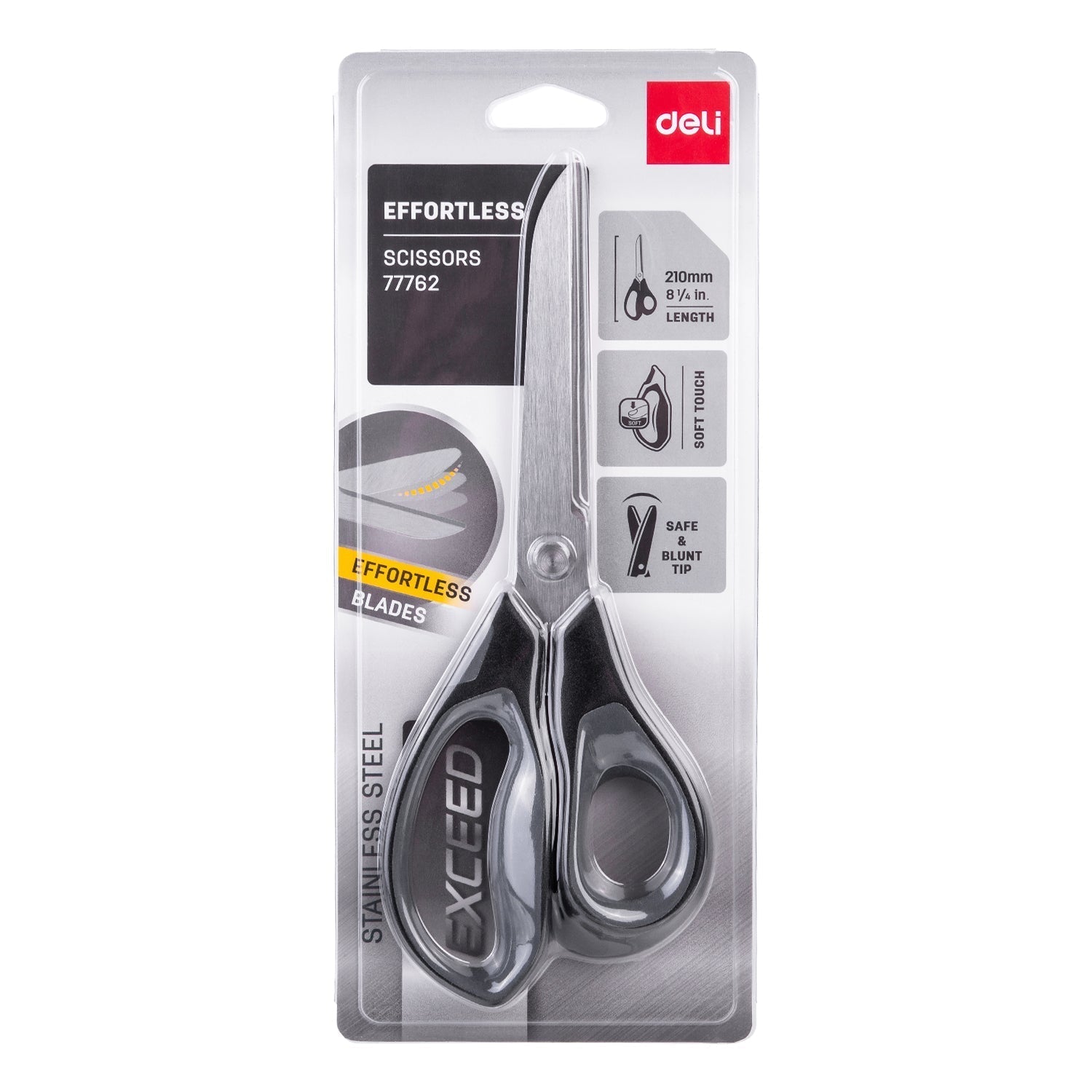 DELI W77762 SCISSORS 210 mm GREY - Color May Vary