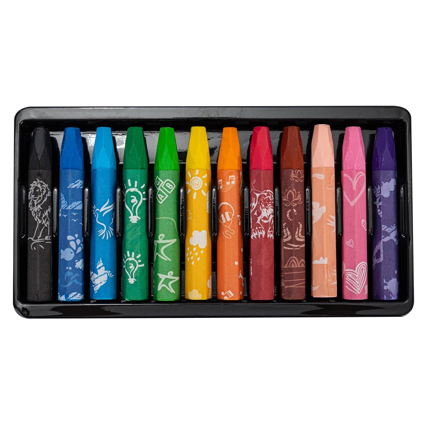 DELI WC20100 OIL PASTEL 12 T - Color May Vary