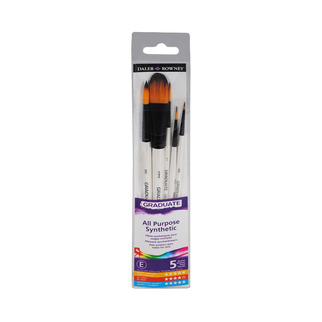 Daler-Rowney Graduate Short Handle Watercolour Brush Set (3 X Brushes)