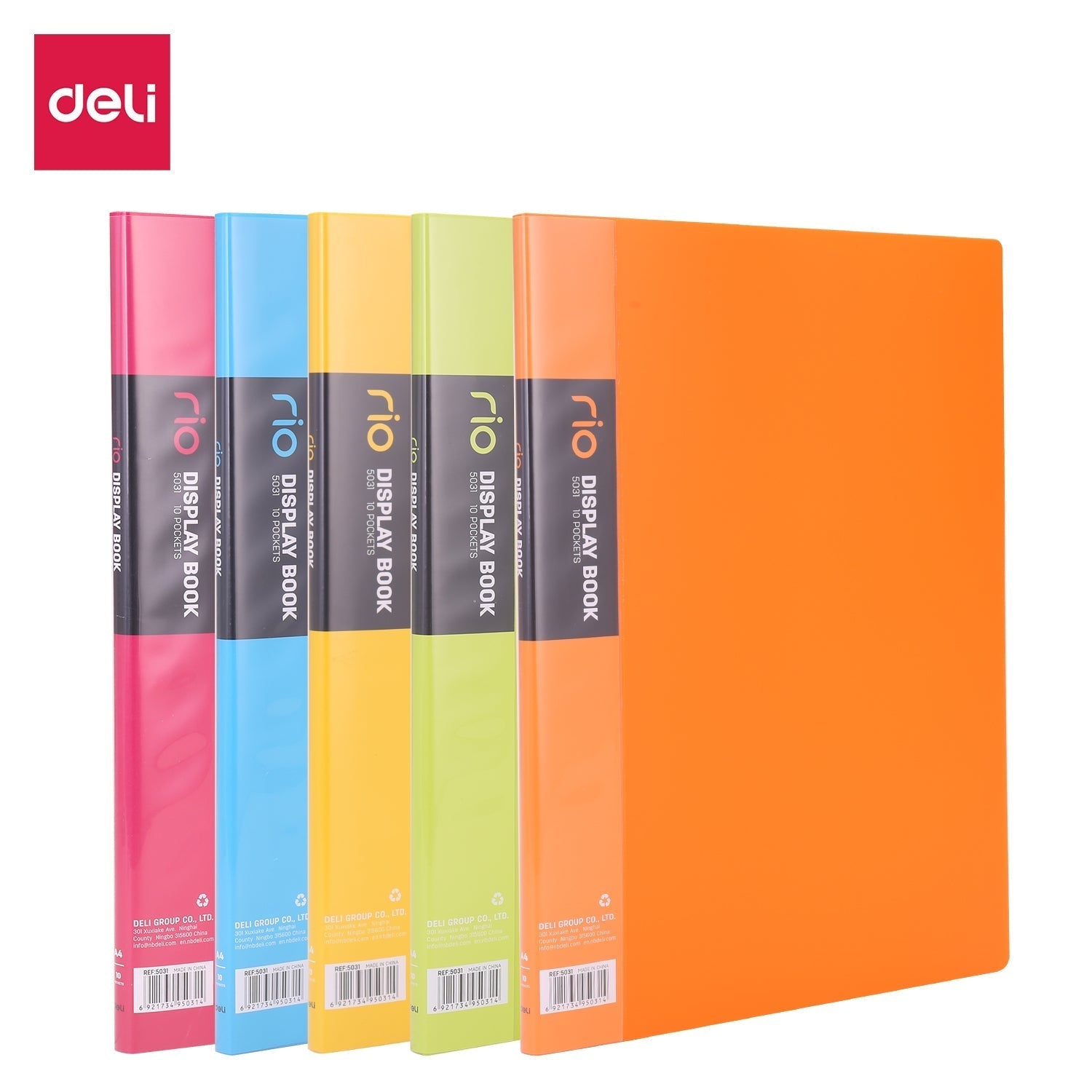 Deli W5031 Rio 10P Display Book A4 Astd - Color May Vary