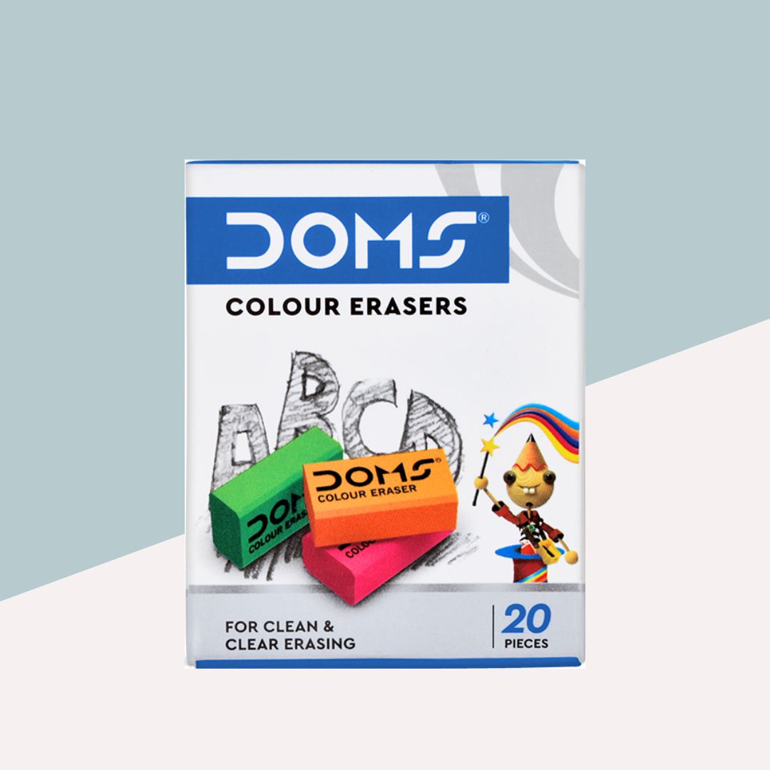 Doms Coloured Erasers â€“ Small ( Pack Of 20 )