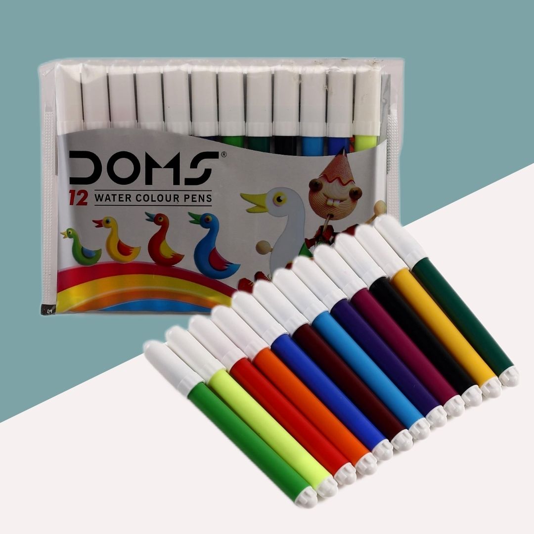 Doms Water Color Pens â€“  Multicolor Sketch Pens ( Pack of 12 )