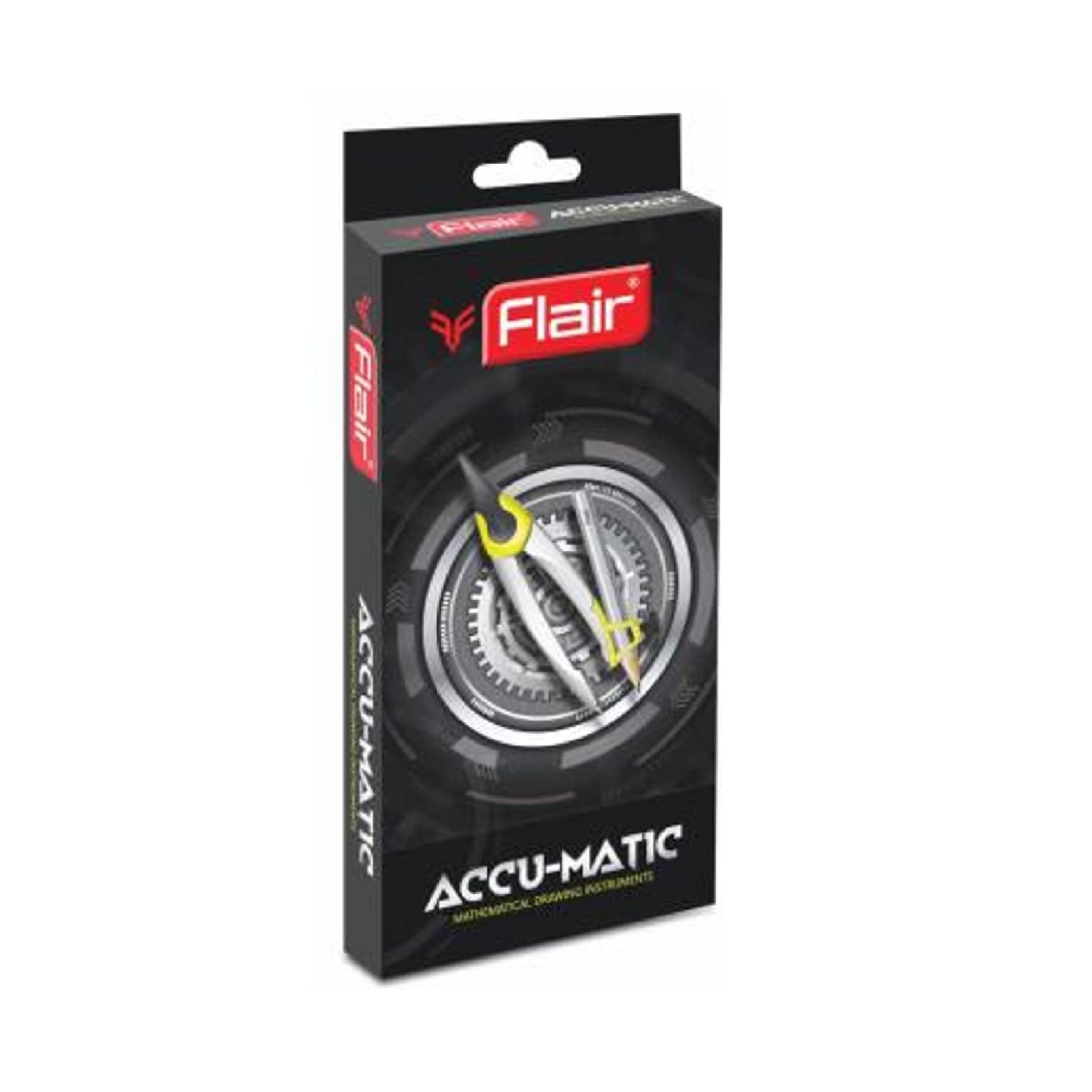 Flair ACCU-Matic Mathematical Drawing Instrument Box | School Box Kit | Geometry Box for Students | Ideal for School Office & Business Use