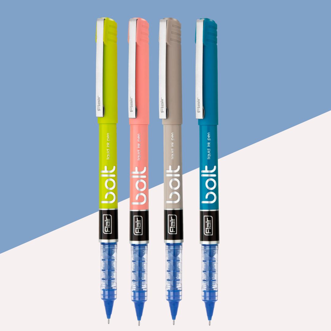 Flair Bolt Liquid Ink Pen- Blue ( Pack of 1 )