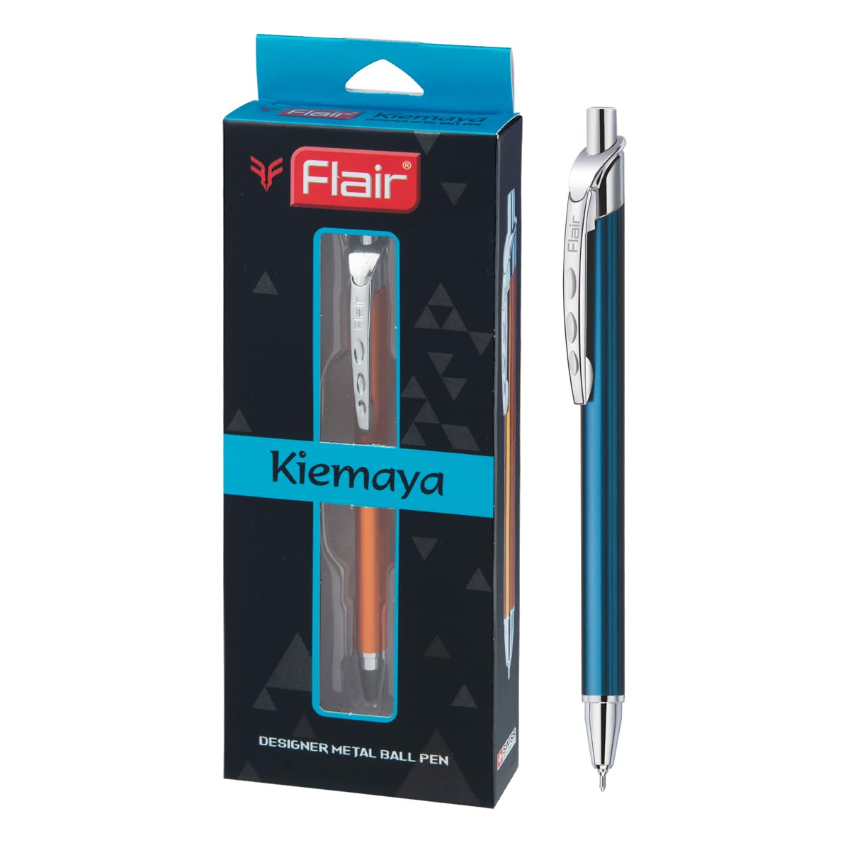 Flair Kiemaya Ball Pen Box Pack, Blue Ink, Pack of 3
