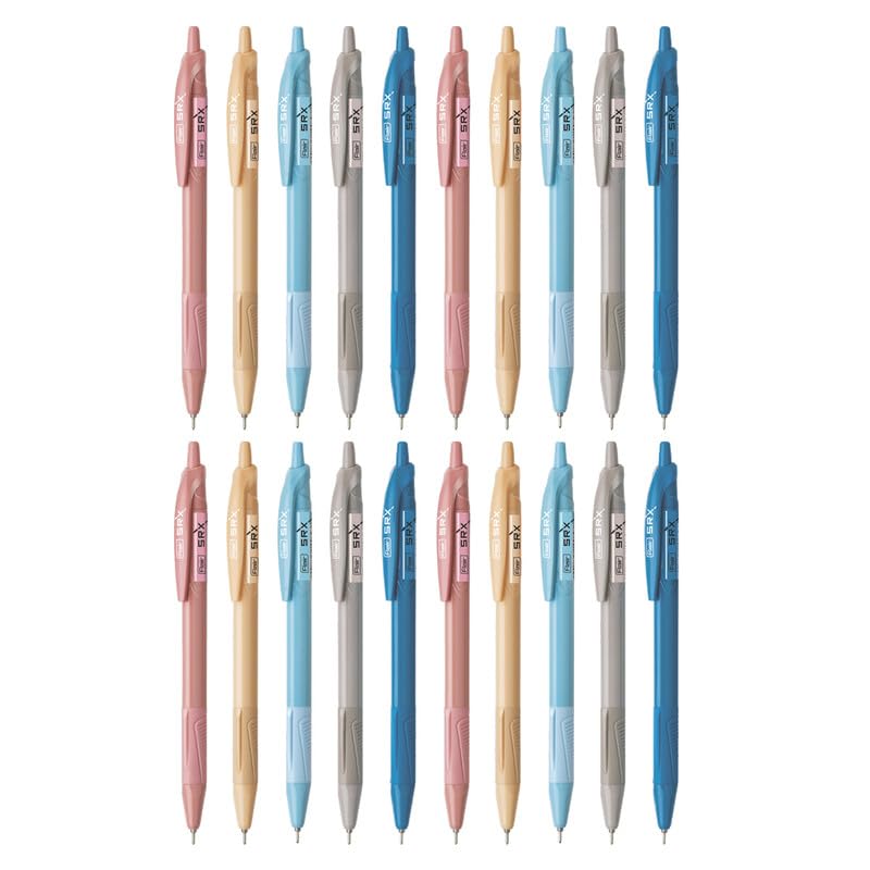 Flair Srx 0.7mm Retractable Ball Pen Combo Pack, 10 Pcs Blue Ink & 10 Pcs Black Ink, Pack Of 20