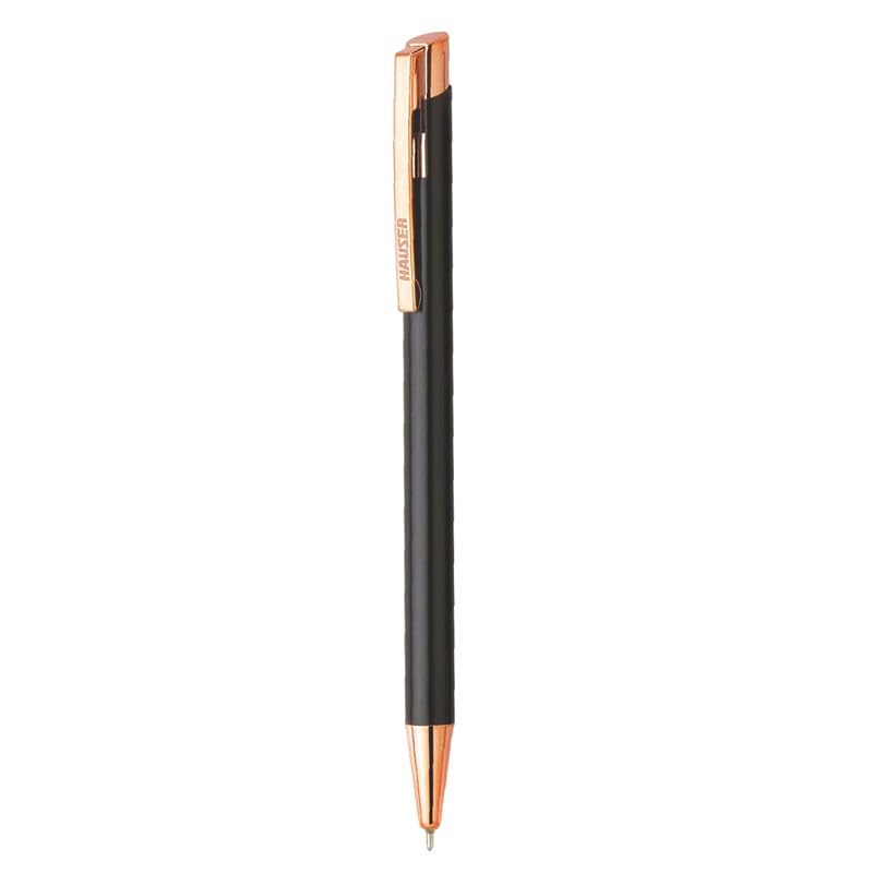 Hauser Aurus Rose Gold Retractable Metal Ball Pen Blue Ink