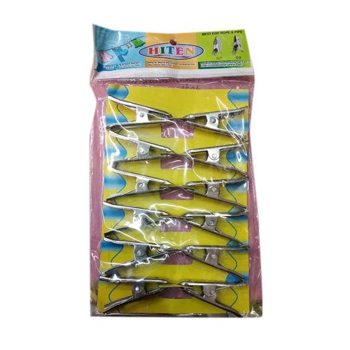 Hiten Stainless Steel Cloth Clips, 12Pcs