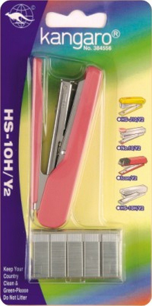 Kangaro Desk Essentials HD-10D All Metal Stapler | Standard Stapler with Quick Loading Mechanism | Sturdy & Durable for Long Time Use | Color May Vary, Pack of 1 - Color May Vary