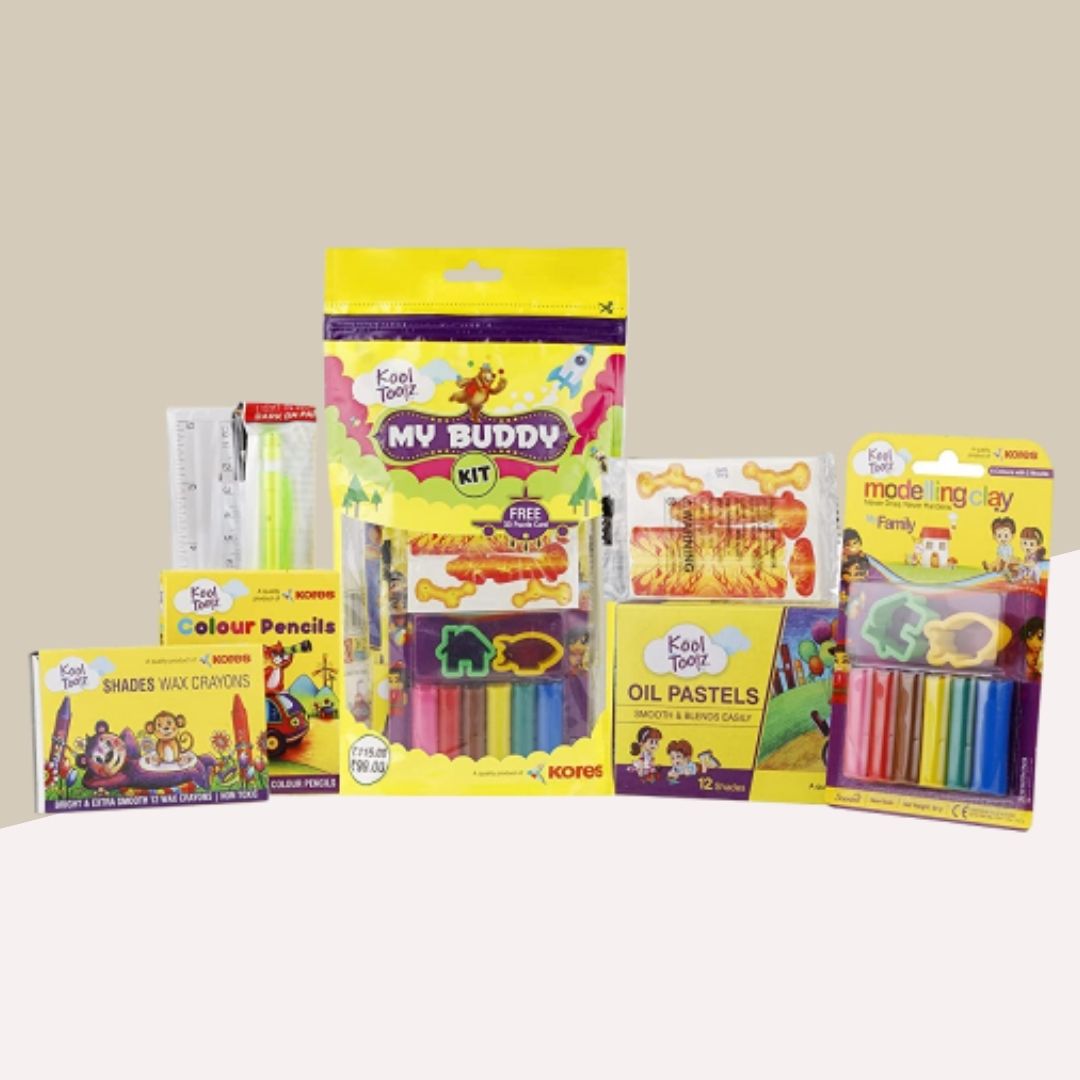 Kores My Buddy Kit: Premium 7-Piece Assorted Art Set ( Pack of 1 )