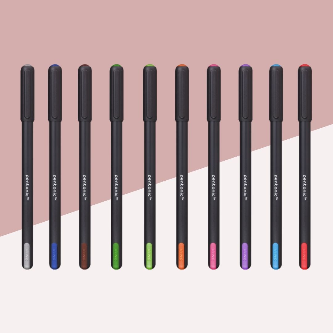 Linc Pentonic Multi Ink Colour Ball Pens - Multicolour ( Pack of 10 )