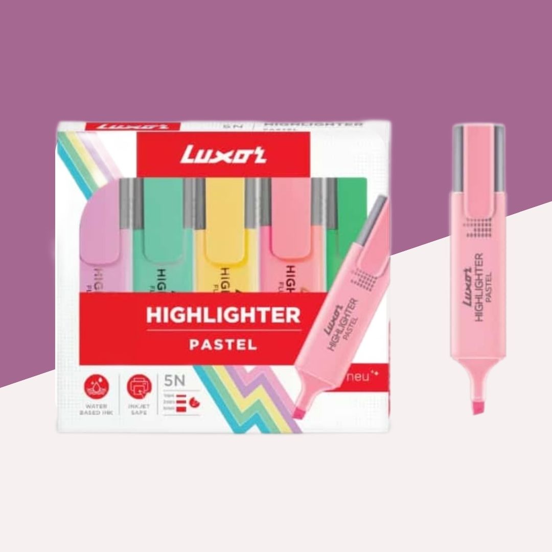 Luxor Pastel Highlighter Assorte ( Pack Of 5 )