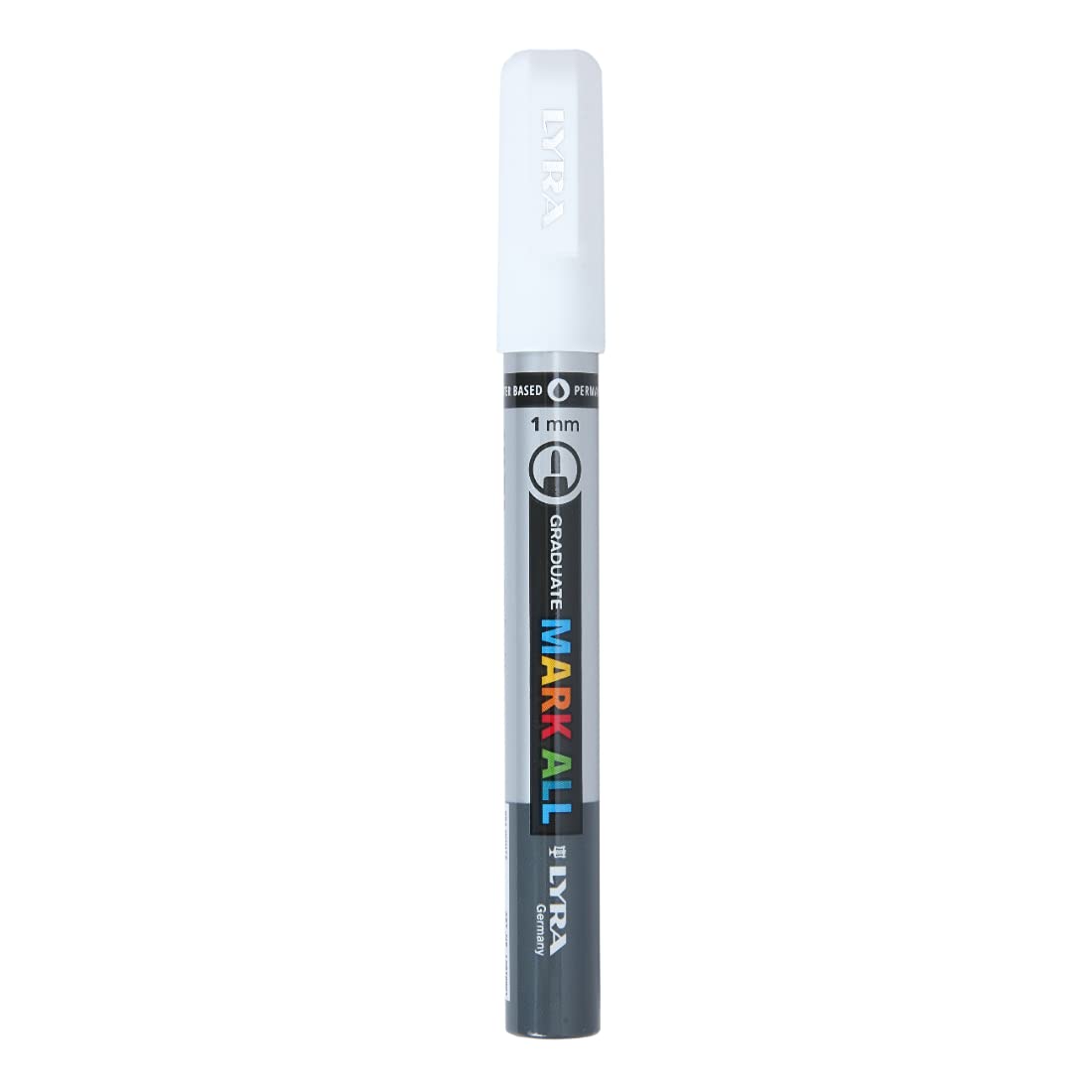 Lyra Graduate Mark All 1.0mm Permanent Art Marker (White, Pack of 1)