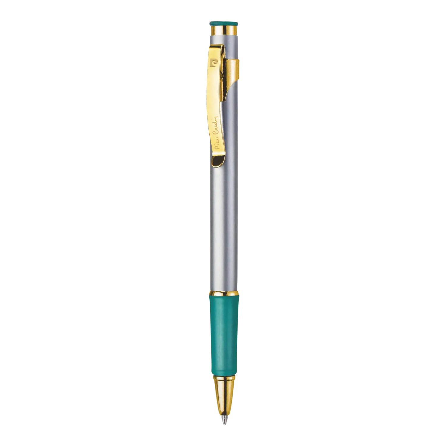 Pierre Cardin Look Gold Ball Pen | Retractabe Mechanism With Gold Finish Body | Attrpublished  5 Different Grip Colours | Ideal For Gifting | Blue Ink, Pack of 2