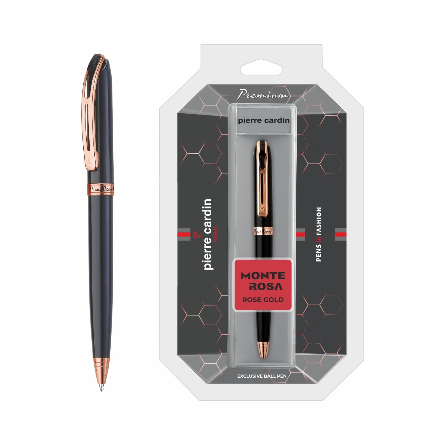 Pierre Cardin Monte Rosa Rose Gold Exclusive Ball Pen  - Blue, Pack Of 1